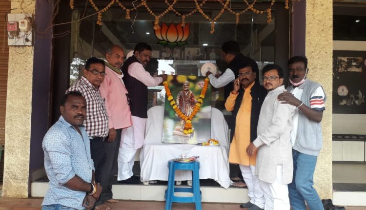 Tribute to Shivaji Maharaj at Ashok Nete's Public Relations Office