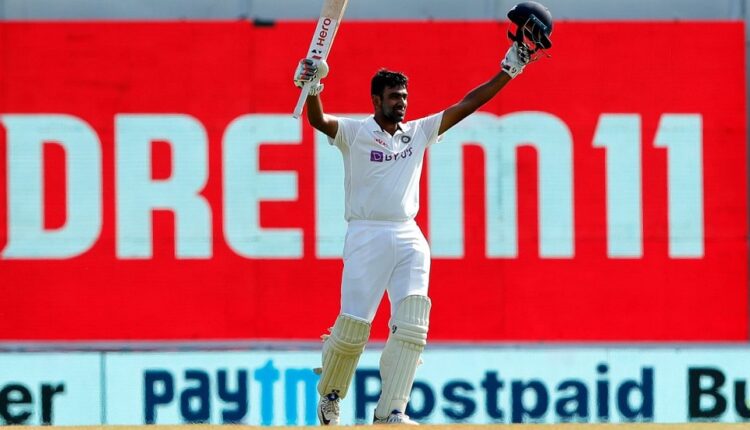 ashwin 100 runs in test