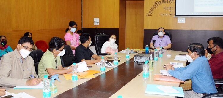 Collector Ajay Gulhane in MeetingGulhane in Meeting